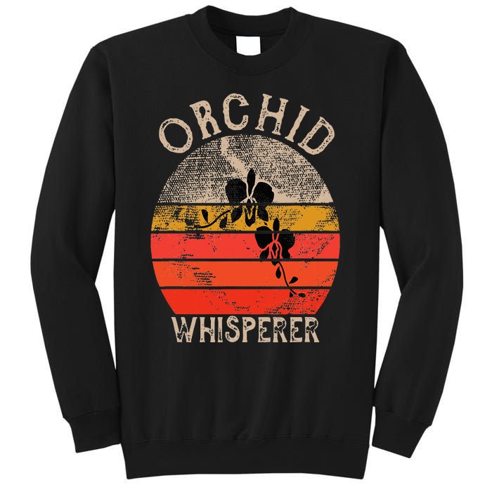 Retro Orchid Whisperer Funny Orchids Flower Lover Gardener Sweatshirt