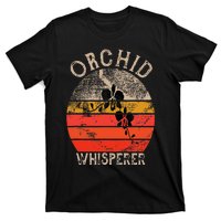 Retro Orchid Whisperer Funny Orchids Flower Lover Gardener T-Shirt