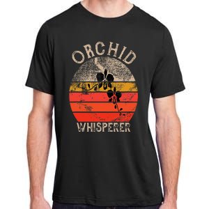 Retro Orchid Whisperer Funny Orchids Flower Lover Gardener Adult ChromaSoft Performance T-Shirt