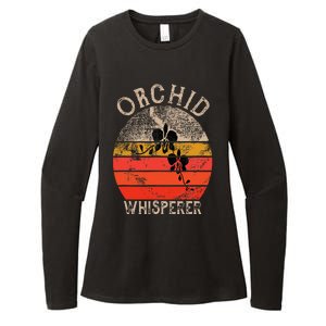 Retro Orchid Whisperer Funny Orchids Flower Lover Gardener Womens CVC Long Sleeve Shirt