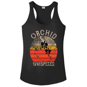 Retro Orchid Whisperer Funny Orchids Flower Lover Gardener Ladies PosiCharge Competitor Racerback Tank