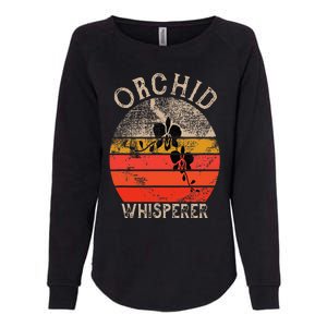 Retro Orchid Whisperer Funny Orchids Flower Lover Gardener Womens California Wash Sweatshirt