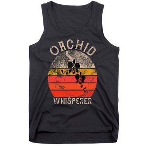 Retro Orchid Whisperer Funny Orchids Flower Lover Gardener Tank Top