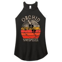 Retro Orchid Whisperer Funny Orchids Flower Lover Gardener Women's Perfect Tri Rocker Tank