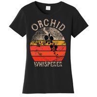 Retro Orchid Whisperer Funny Orchids Flower Lover Gardener Women's T-Shirt