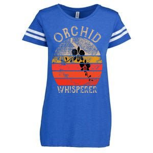 Retro Orchid Whisperer Funny Orchids Flower Lover Gardener Enza Ladies Jersey Football T-Shirt