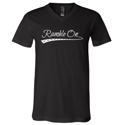 Ramble On World Traveler Gift V-Neck T-Shirt