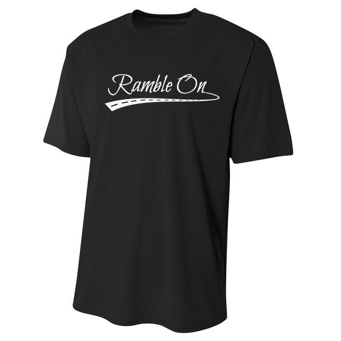 Ramble On World Traveler Gift Performance Sprint T-Shirt