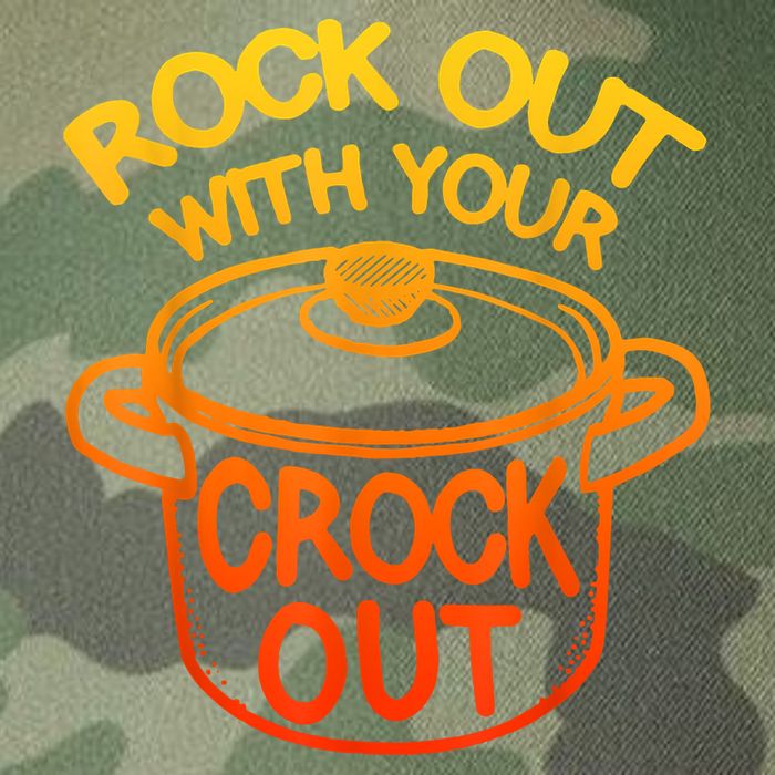 Rock Out With Your Crock Out Funny Chef Food Humor Legacy Tie Dye Trucker Hat