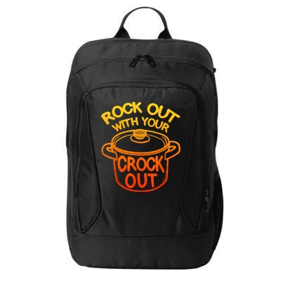 Rock Out With Your Crock Out Funny Chef Food Humor City Backpack