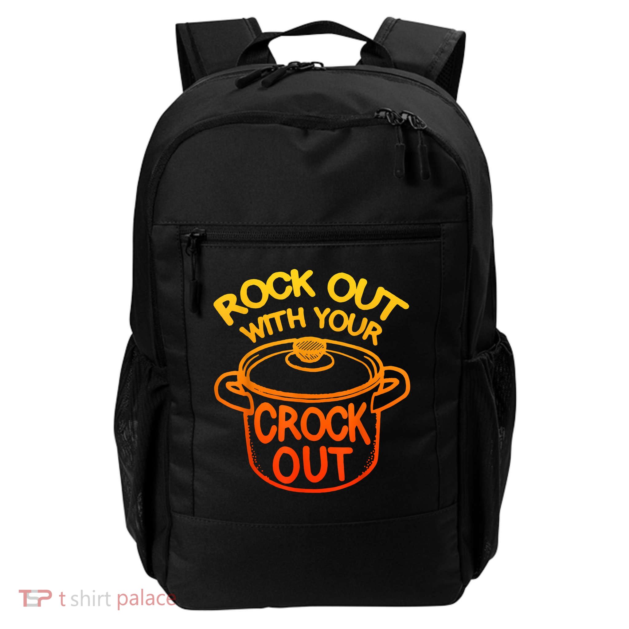 Rock Out With Your Crock Out Funny Chef Food Humor Backpack