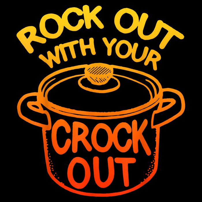 Rock Out With Your Crock Out Funny Chef Food Humor Drawstring Bag