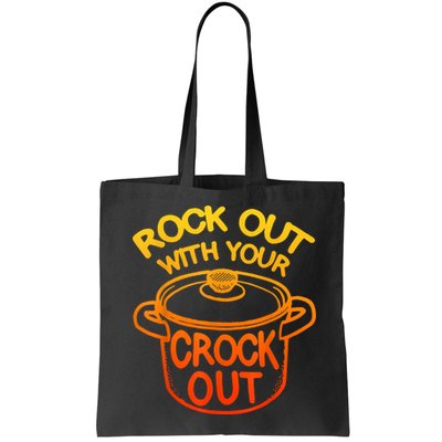 Rock Out With Your Crock Out Funny Chef Food Humor Bag