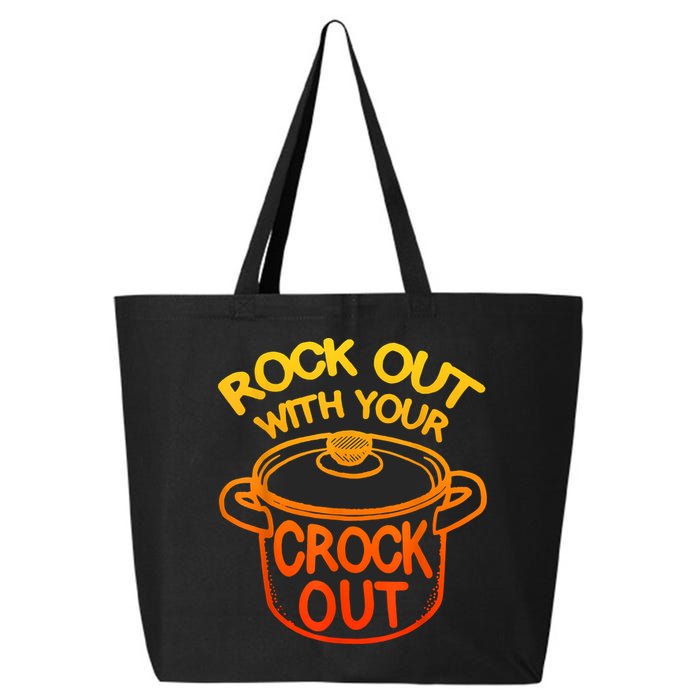 Rock Out With Your Crock Out Funny Chef Food Humor 25L Jumbo Tote