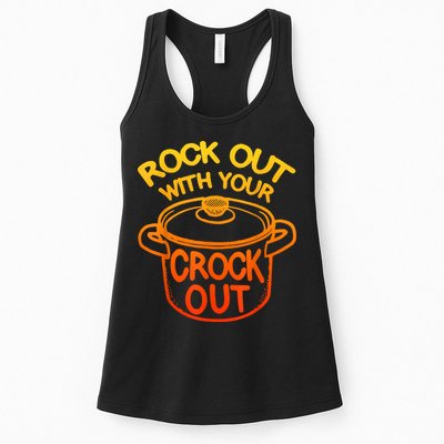 Rock Out With Your Crock Out Funny Chef Food Humor Womens Tank Top