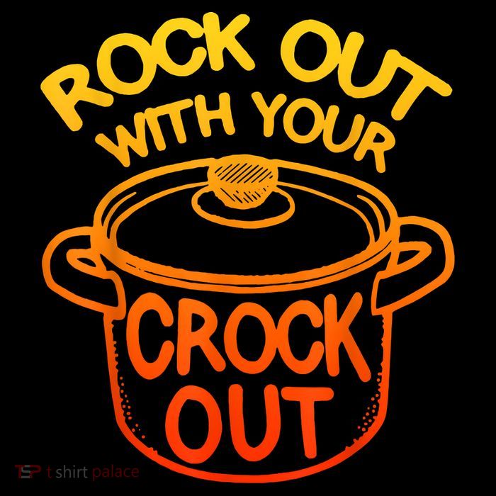 Rock Out With Your Crock Out Funny Chef Food Humor Baby Bodysuit