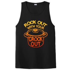 Rock Out With Your Crock Out Funny Chef Food Humor PosiCharge Competitor Tank