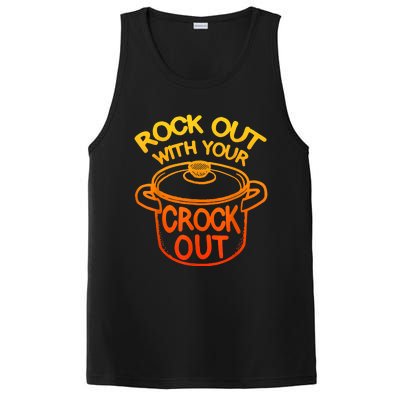 Rock Out With Your Crock Out Funny Chef Food Humor PosiCharge Competitor Tank