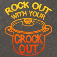 Rock Out With Your Crock Out Funny Chef Food Humor Cotton Canvas Backpack