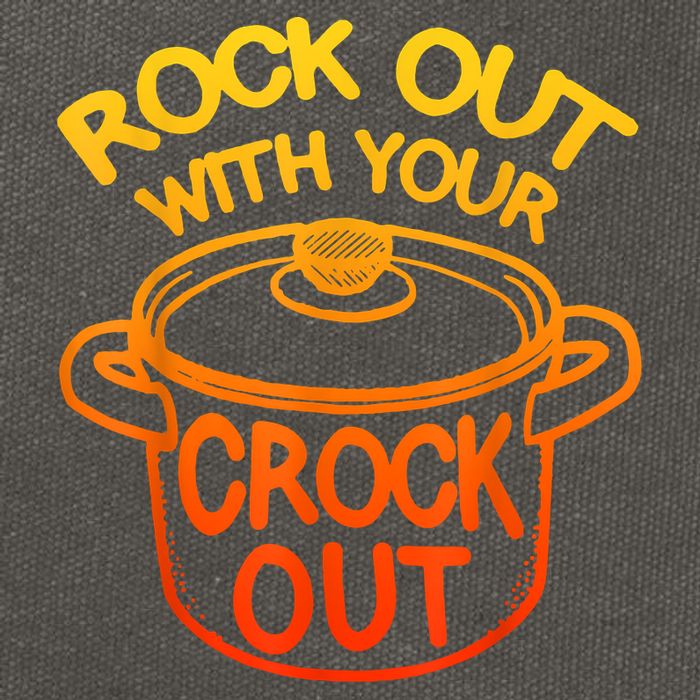Rock Out With Your Crock Out Funny Chef Food Humor Cotton Canvas Backpack