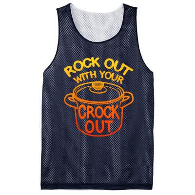 Rock Out With Your Crock Out Funny Chef Food Humor Mesh Reversible Basketball Jersey Tank