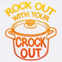 Rock Out With Your Crock Out Funny Chef Food Humor Garment-Dyed Sweatshirt