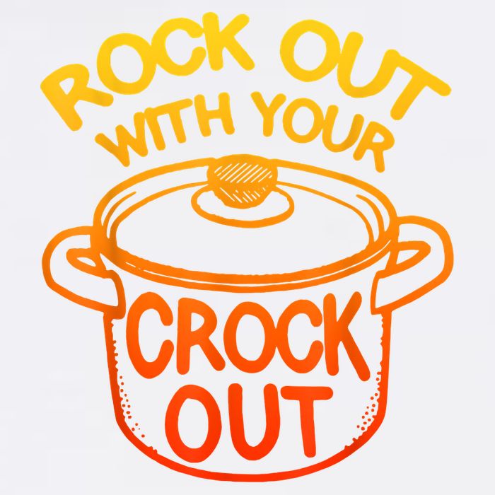 Rock Out With Your Crock Out Funny Chef Food Humor Garment-Dyed Sweatshirt