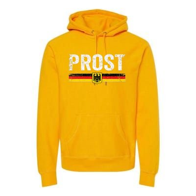 Retro Oktoberfest Women German Flag Prost Premium Hoodie