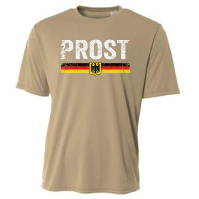 Retro Oktoberfest Women German Flag Prost Cooling Performance Crew T-Shirt