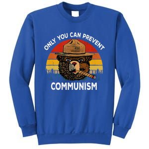 Retro Only You Can Prevent Communism Bear Camping Sweatshirt