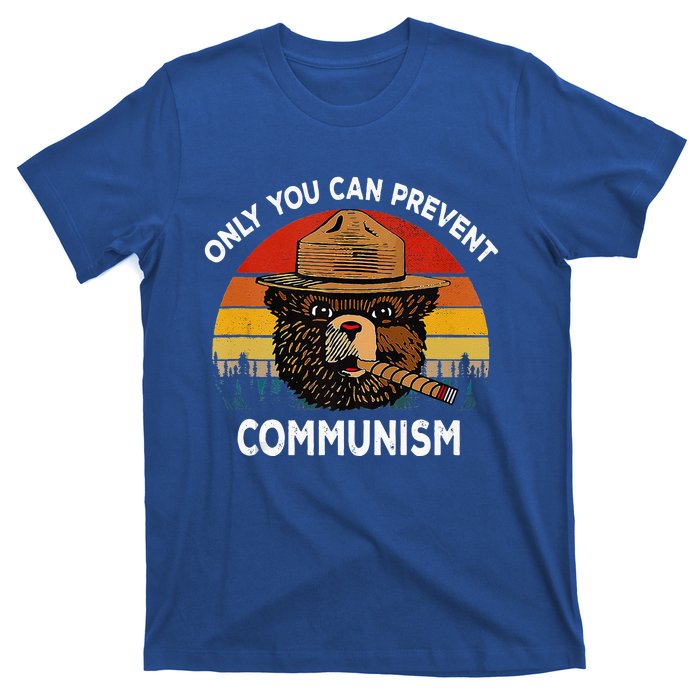 Retro Only You Can Prevent Communism Bear Camping T-Shirt