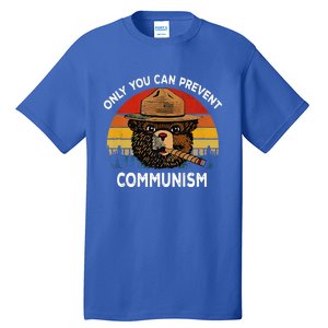 Retro Only You Can Prevent Communism Bear Camping Tall T-Shirt