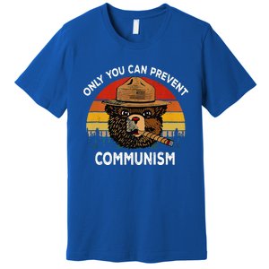 Retro Only You Can Prevent Communism Bear Camping Premium T-Shirt