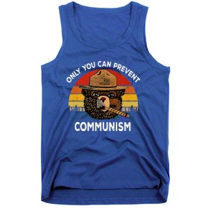 Retro Only You Can Prevent Communism Bear Camping Tank Top