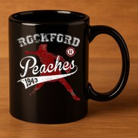 Rockford Peaches 1943 11oz C Handle Ceramic Mug