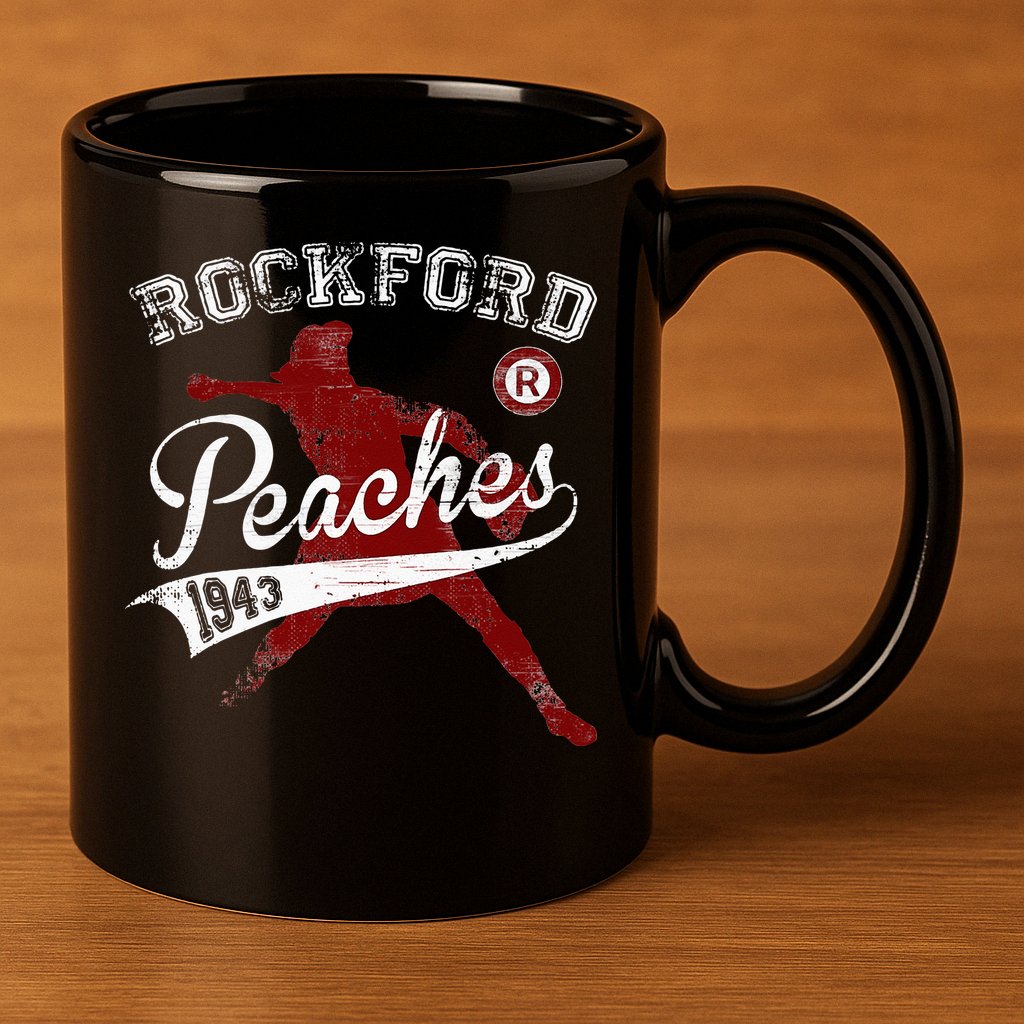 Rockford Peaches 1943 11oz C Handle Ceramic Mug