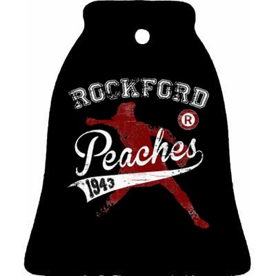 Rockford Peaches 1943 Ceramic Bell Ornament