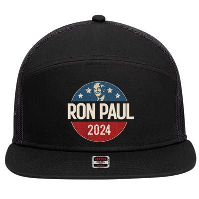 Ron Paul 2024 Libertarian Political Gift 7 Panel Mesh Trucker Snapback Hat