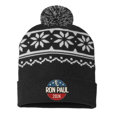 Ron Paul 2024 Libertarian Political Gift USA-Made Snowflake Beanie