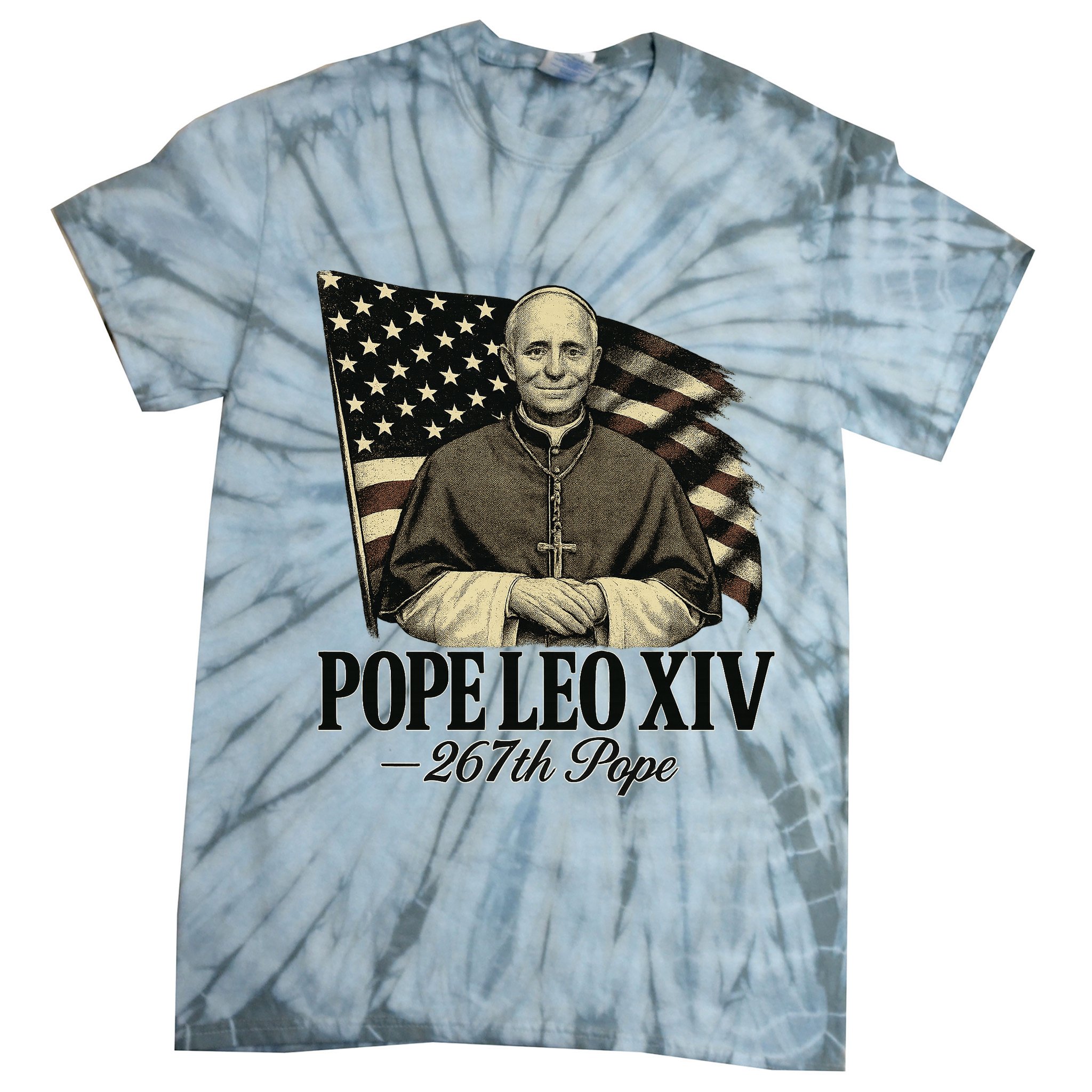 Robert Prevost 267th Pope Leo XIV Tie-Dye T-Shirt