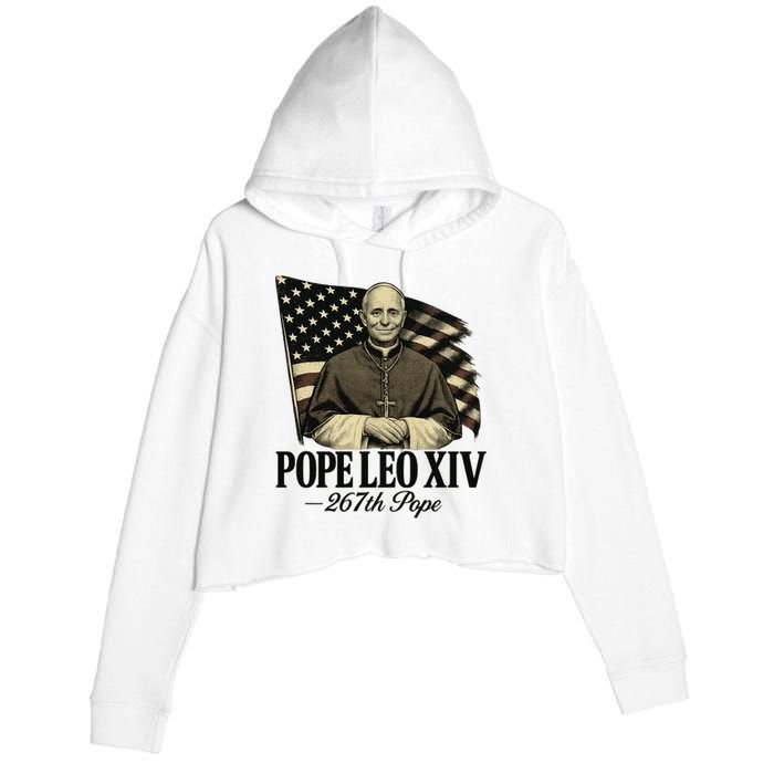 Robert Prevost 267th Pope Leo XIV Crop Fleece Hoodie