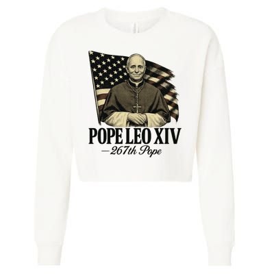 Robert Prevost 267th Pope Leo XIV Cropped Pullover Crew