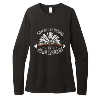 Reading Program 2024 Adventure Begins At Your Library Womens CVC Long Sleeve Shirt