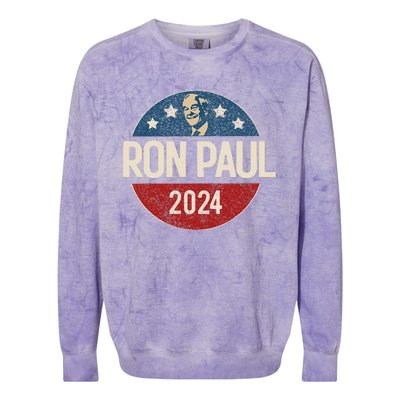 Ron Paul 2024 Libertarian Political Gift Colorblast Crewneck Sweatshirt