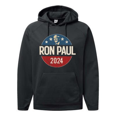 Ron Paul 2024 Libertarian Political Gift Performance Fleece Hoodie