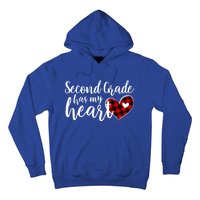 Red Plaid 2nd Second Grade Has My Heart Teacher Valentines Gift Hoodie