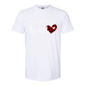 Red Plaid 2nd Second Grade Has My Heart Teacher Valentines Gift Softstyle CVC T-Shirt