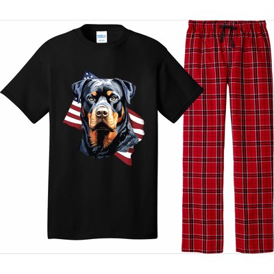 Rottweiler Patriotic 4th Of July Dog Lover American USA Pajama Set