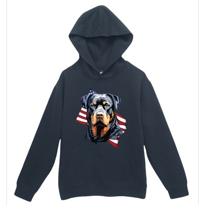 Rottweiler Patriotic 4th Of July Dog Lover American USA Urban Pullover Hoodie