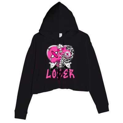 Racer Pink 5s Tee To Match Loser Lover Heart 5 Racer Blue Crop Fleece Hoodie